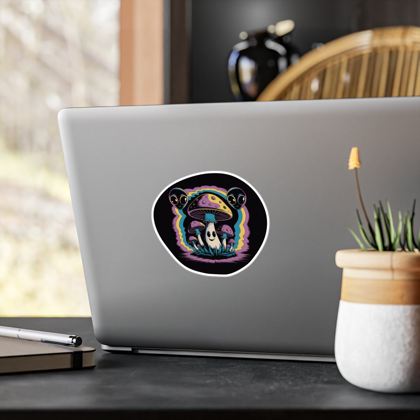 #2 (Retro Mushroom Vinyl Decal)